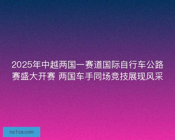 2025年中越两国一赛道国际自行车公路赛盛大开赛 两国车手同场竞技展现风采