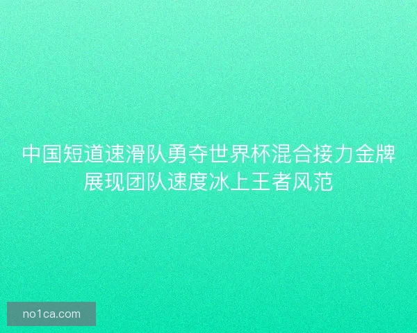 中国短道速滑队勇夺世界杯混合接力金牌展现团队速度冰上王者风范