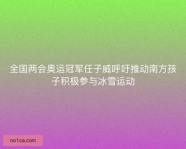 全国两会奥运冠军任子威呼吁推动南方孩子积极参与冰雪运动 全国两会奥运冠军任子威呼吁推动南方孩子积极参与冰雪运动
